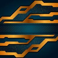 Abstract golden geometric stripes and dots modern background vector