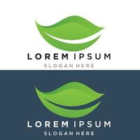 Green leaf ecology nature element vector logo