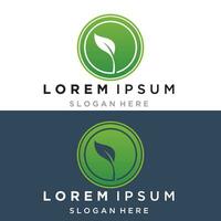 Green leaf ecology nature element vector logo