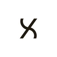 letter kx simple linked line logo vector