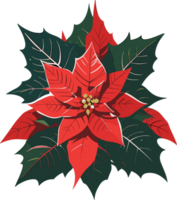 AI generated poinsettia clipart - christmas clipart png
