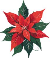 AI generated poinsettia clipart - christmas clipart png