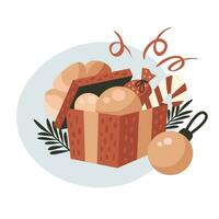 Gift boxes with presents vector