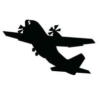 cargo plane silhouette take off vector