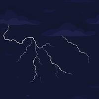 Sky seamless pattern. Lightning and clouds. Vector illustration for prints, wallpapers.