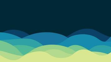 Abstract ocean wavy layer background in blue color. vector