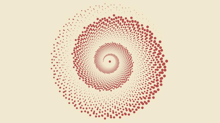 Abstract round symbol background in white.