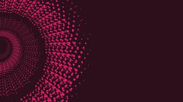 Abstract half circle dotted pink color background. vector