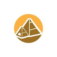 Triangle piramid icon and symbol vector template