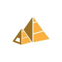 Triangle piramid icon and symbol vector template