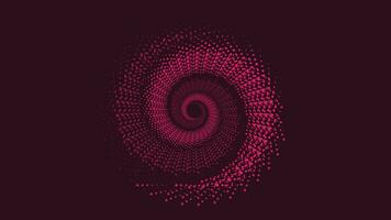 Abstract spiral round pink dotted logo vector