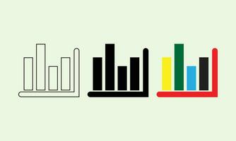 Business industry data level icon set. vector