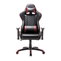 AI generated Red gaming chair PNG