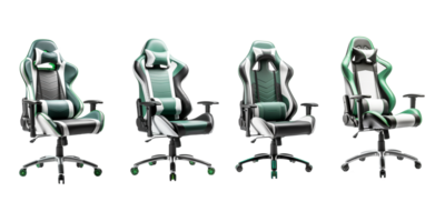 AI generated Green gaming chair PNG