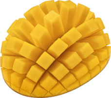 Sliced mango fruit isolated png