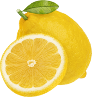 Limone isolato, pieno profondità di campo png