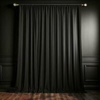 AI generated Black curtain background Created with Generative AI photo