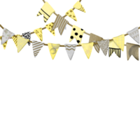 hand draw party bunting illustration, png