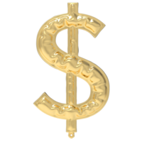 Balloon Dollar Number Gold png