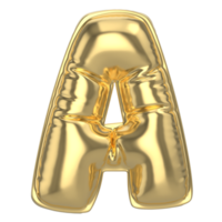 ballon een doopvont gouden 3d geven png