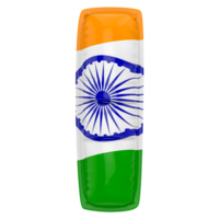 Balloon I Font Flag India 3D Render png