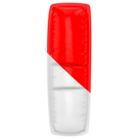 balão Eu Fonte vermelho com branco 3d render png