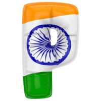 Balloon P Font Flag India 3D Render png