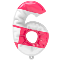 Balloon 6 Number Pink png