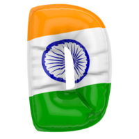 Balloon D Font Flag India 3D Render png