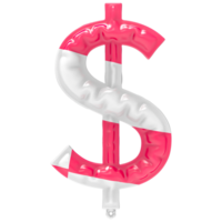 Balloon Dollar Number Pink png