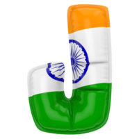 ballon j doopvont vlag Indië 3d geven png