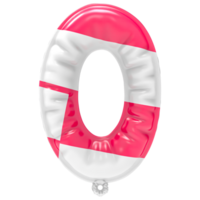 Balloon 0 Number Pink png