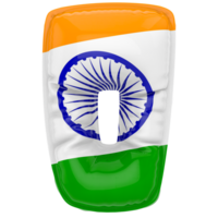 ballong o font flagga Indien 3d framställa png