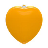 naranja corazón conformado ornamento en transparente antecedentes png