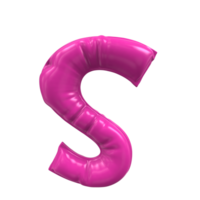 a pink balloon letter s on a transparent background png