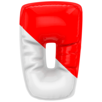 balão o Fonte vermelho com branco 3d render png