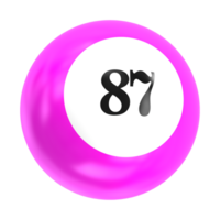 number ball 3d render png