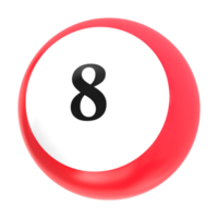 number ball 3d render png