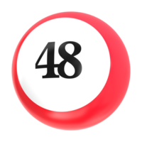 number ball 3d render png