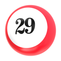 number ball 3d render png