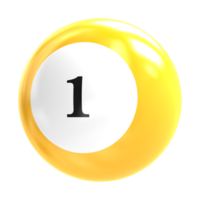 number ball 3d render png