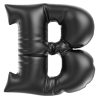 Palloncino font B nero 3d interpretazione png