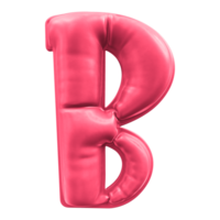 B Font Green Balloon 3D Render png