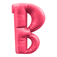 B font verde Palloncino 3d rendere png