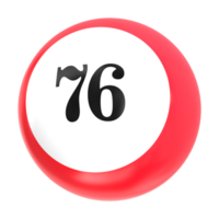 number ball 3d render png