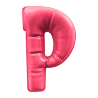 p Schriftart Grün Ballon 3d machen png