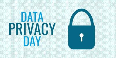 World Data Privacy day January 28 illustration. vector