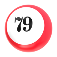 number ball 3d render png