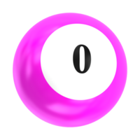 number ball 3d render png