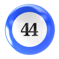 number ball 3d render png